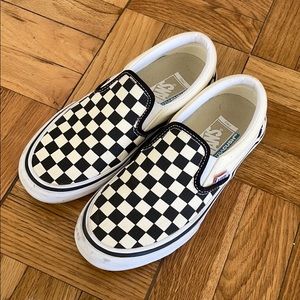 Vans Checkered Low Top Slip On Shoes Women 6 cush